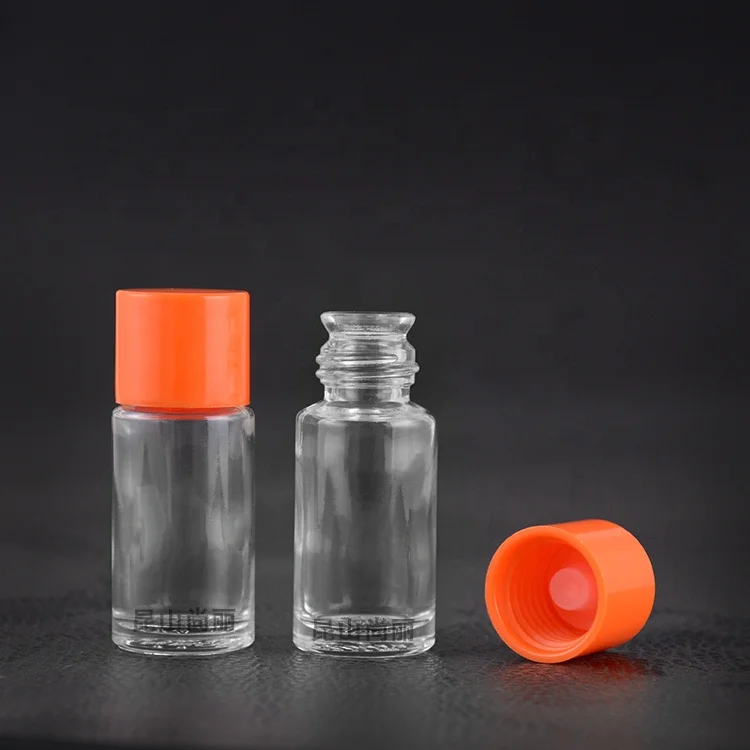 in stock 10ml clear bell mouth glass bottle perfume with cap for cosmetic