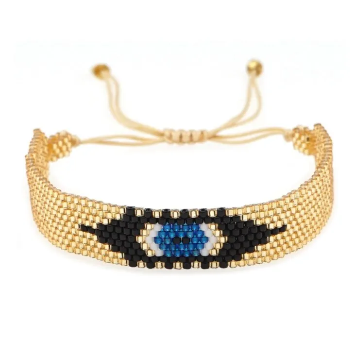
Turkey blue eye miyuki seed beads fashion mens handmade bracelets 