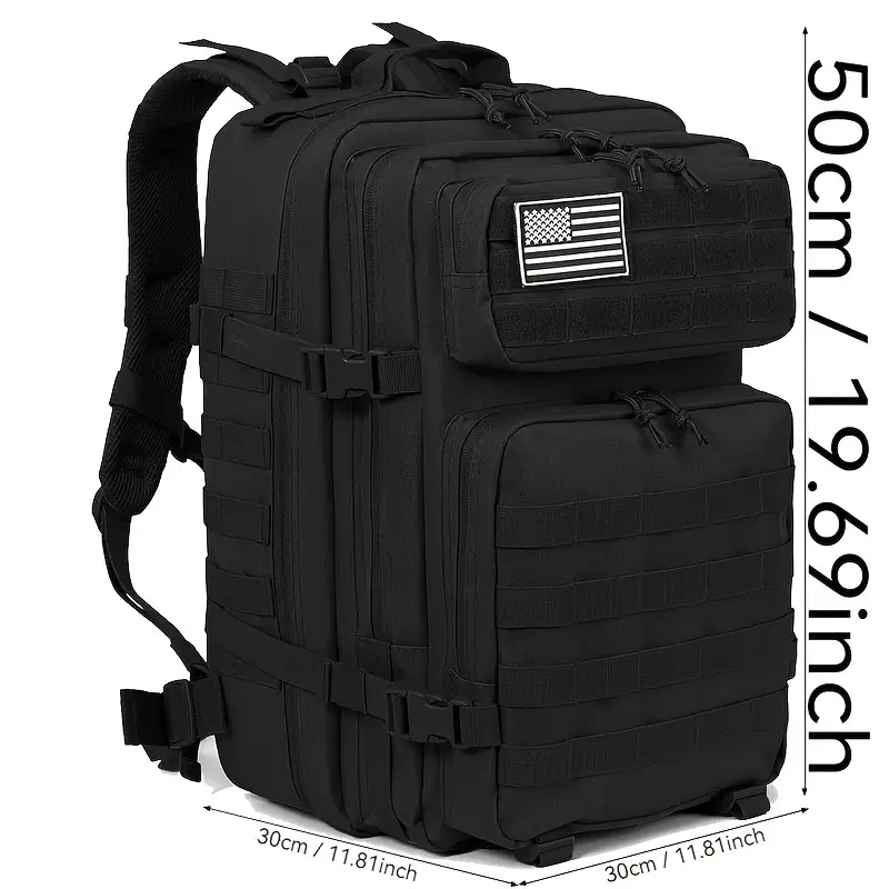 45L Large Capacity Backpack Molle Bag for Outdoor Sports Waterproof Survival Pack Storage Climbing Hiking Cycling