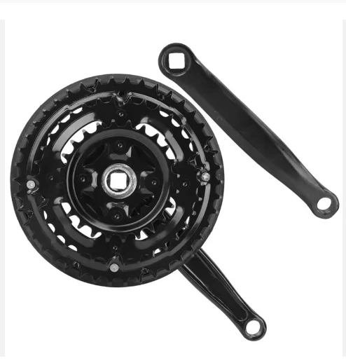 Bike Crank Chainwheel 24-34-42T 170mm MTB Crankset Sprocket With Chains Cover For 21/24/27 Variable Speed Mountain Road Bicycle