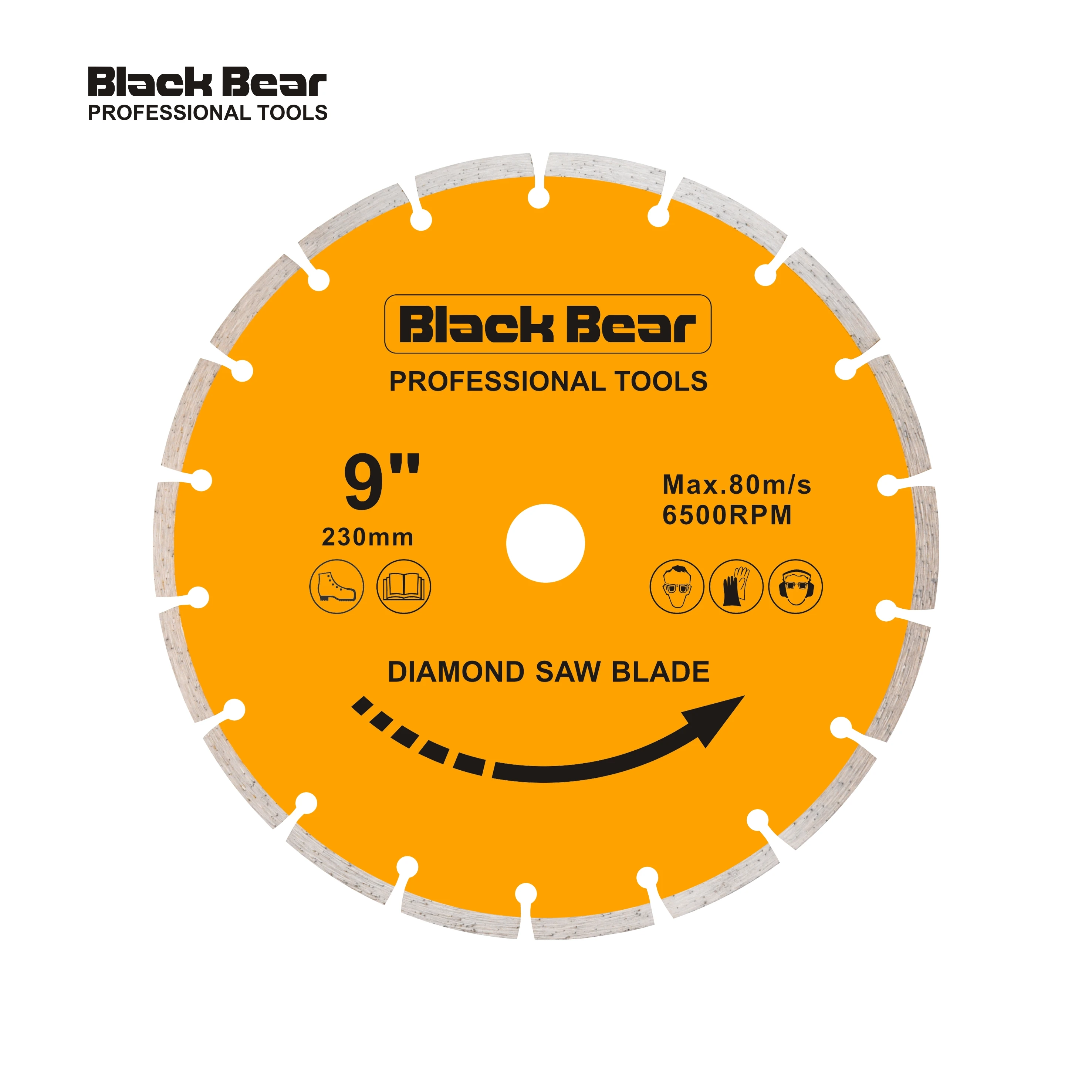 Алмазные пильные диски BLACK BEAR, 9 дюймов, 230 мм