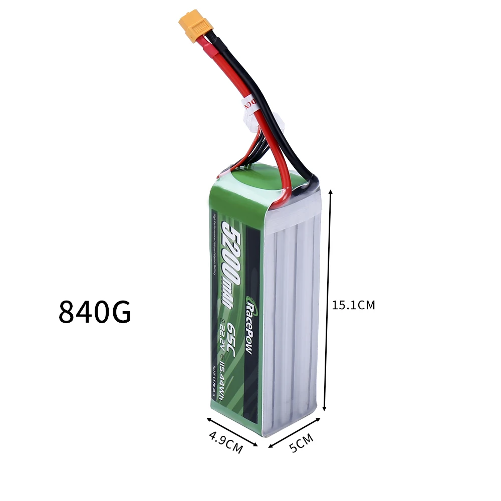 Lipo Rc батарея 5200 мАч 6S 22 2 в 65C аккумуляторные блоки с разъемом XT60 XT30 для радиоуправляемого вертолета самолета