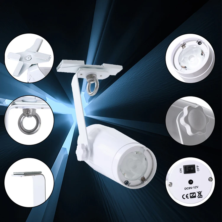 Professional RGBW 6 Color Filters Mini Pin Spot Light Effect LED Light Stage With Remote Control