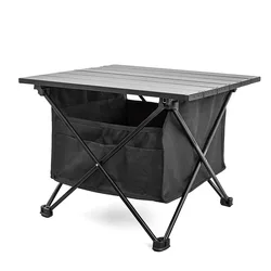 QUAWE New Design Multi-purpose Outdoor Portable Aluminum Frame Camping Dining BBQ Camping Folding picnic Table