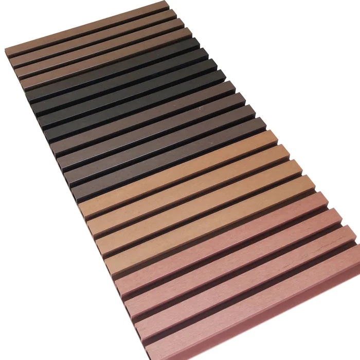 Composite wooden wpc yard slat fencing wood plastic privacy villa screen fence panel exterior wall cladding