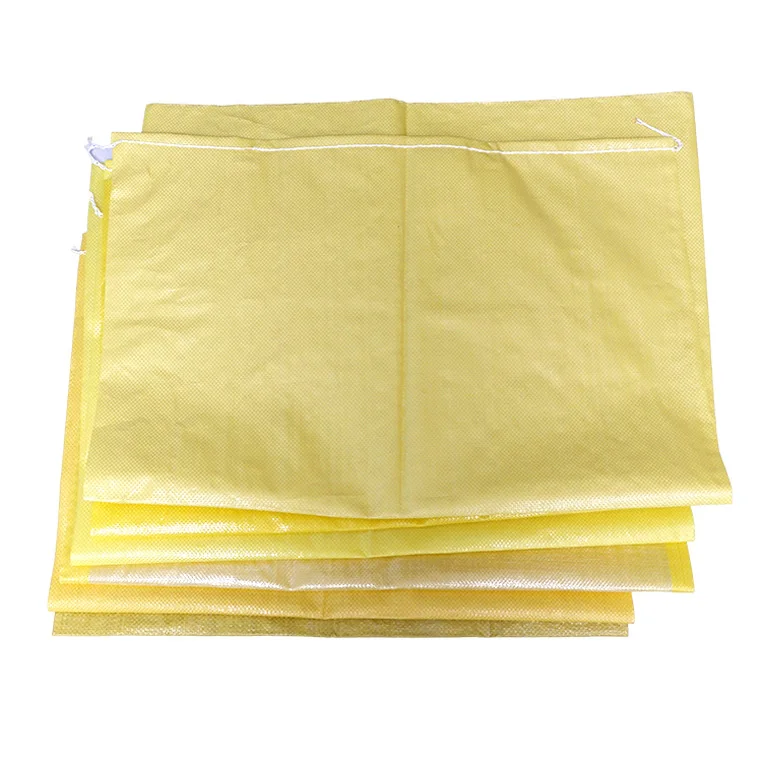 Yellow Mineral Sacks Polypropylene Woven Bags Sacos Mineros De Polipropileno 50bl 50kg