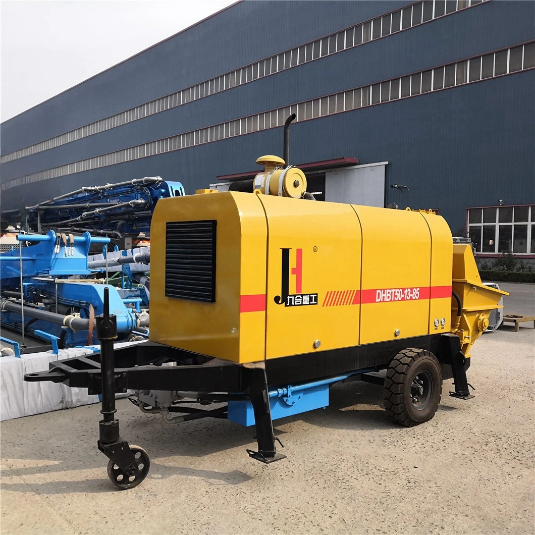 Mobile Small Pumping Machinery Full Hydraulic System Control DHBT50S-13-85 Diesel Driven Fine Stone Concrete Trailer Pump