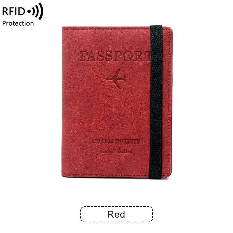 Travel Accessories Pu Portable Id Bank Card Passport Holder Custom Hot Multifunctional RFID Blocking Business Fashion Customer