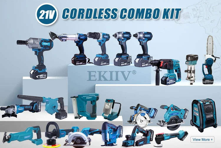 Tool sets electric 21v Portable Cordless Lithium Electric Tool 4-piece N in 1 electrical tool kit set