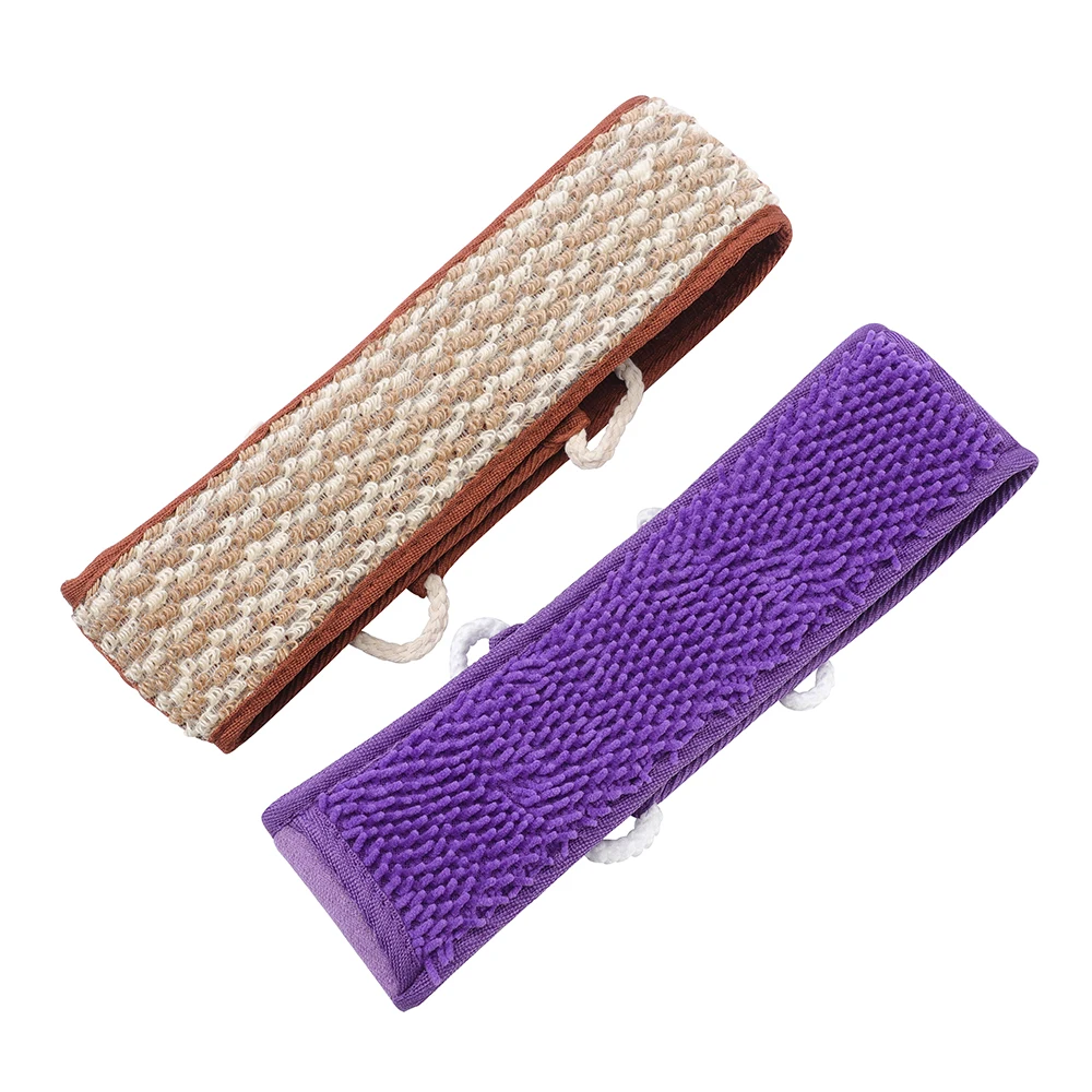 Cotton Hemp Body Wash Bath Back Scrub Long Shower Belt Soft Bath Towel Sponge Strap