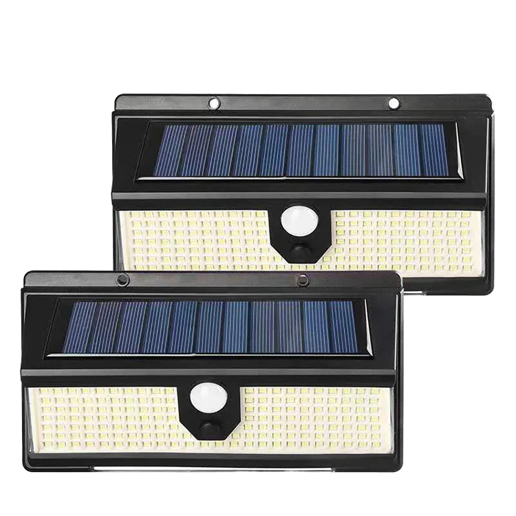 Индукционный водонепроницаемый лестничный светильник 190 светодиодный настенный на солнечной батарее трехсторонний светящийся Солнечный свет