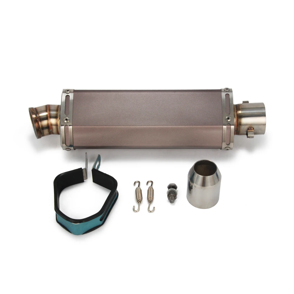 JFG Universal 38-51MM Moto Dirt Bike Titanium Bulk Straight Pipe Exhaust Exhaust Y-Pipe