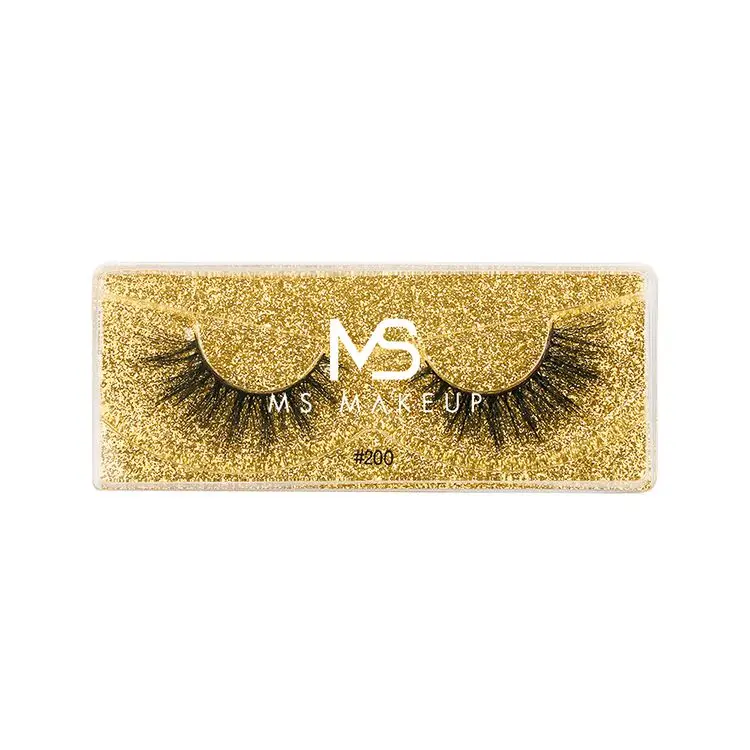 Hot Sale Vendor 3d 5d Mink Hair 1 Pair With Square Gold Box Magnetic Custom Logo Natural Thick Eyelash Box False Eyelashes