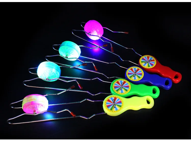 Colorful Led Flashing Rail Rolling Flywheel Yoyo Ball Toy For Kids Gifts Cute Led Light Rail Rolling Yoyo Ball Toys