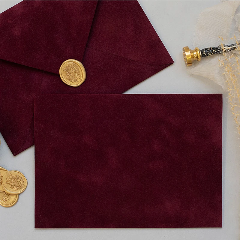 Multi Color Custom Velvet Envelopes Custom Envelopes for Wedding Invitations