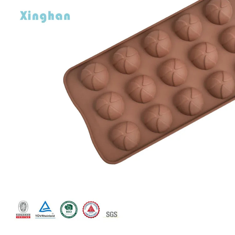Personalized Silicone Chocolate Candy 3D Bar Ball Molds Chocolate Shell Shape Mold For Diy Baking