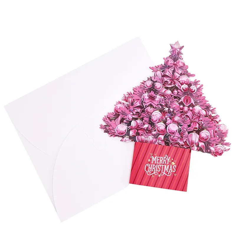 Explosive Christmas tree three-dimensional cards Christmas 3D cards flowers cards spot wholesale cross-border wholesale