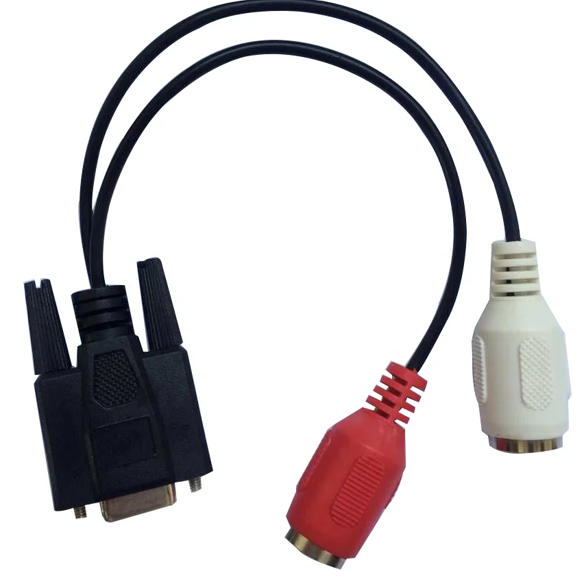 Db9 Female to 5 Pin DIN female Adapter Cable one to two