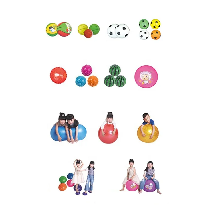 Multifunctional Gymnastics Fitness Eco Friendly Peanut Spiky PVC Kids Games Toys Massage Ball Set