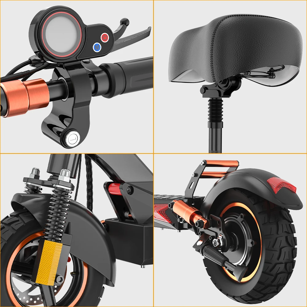 UK Stock iENYRID M4 Pro S+ off-road electric scooter two wheel 10Inch folding kick electric scooter with seat
