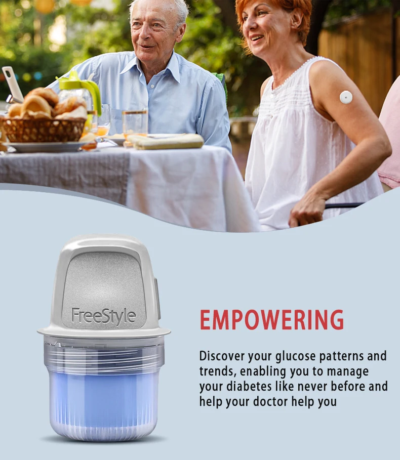 Home small Bluetooth connected continuous glucose monitor with real-time data acquisition