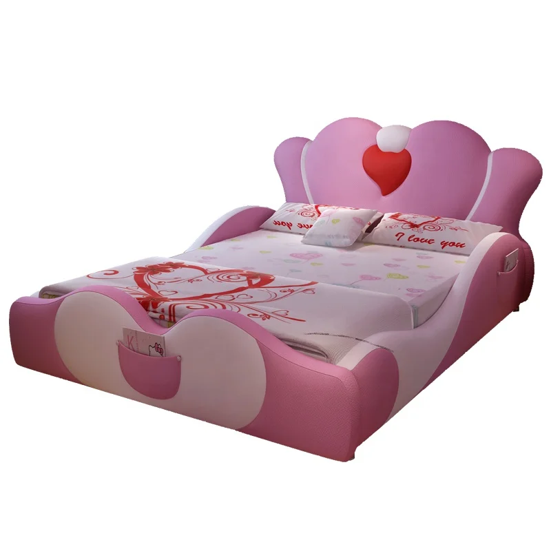 Детская двухъярусная кровать розового цвета для спальни CB02