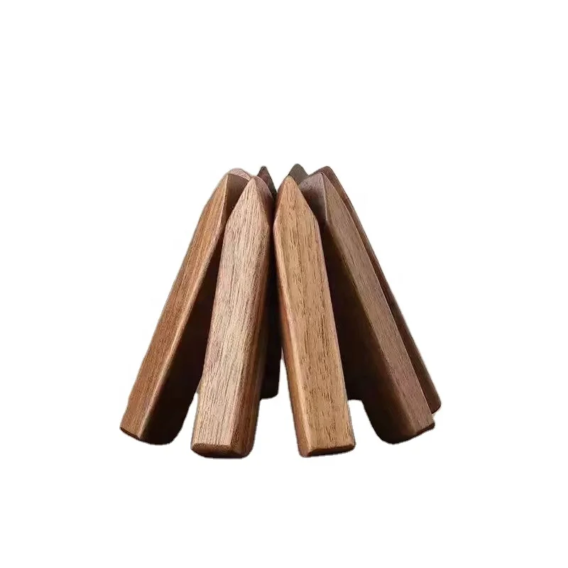 Black walnut solid wood table decoration heat insulation mat anti-hot creative small tree umbrella coaster