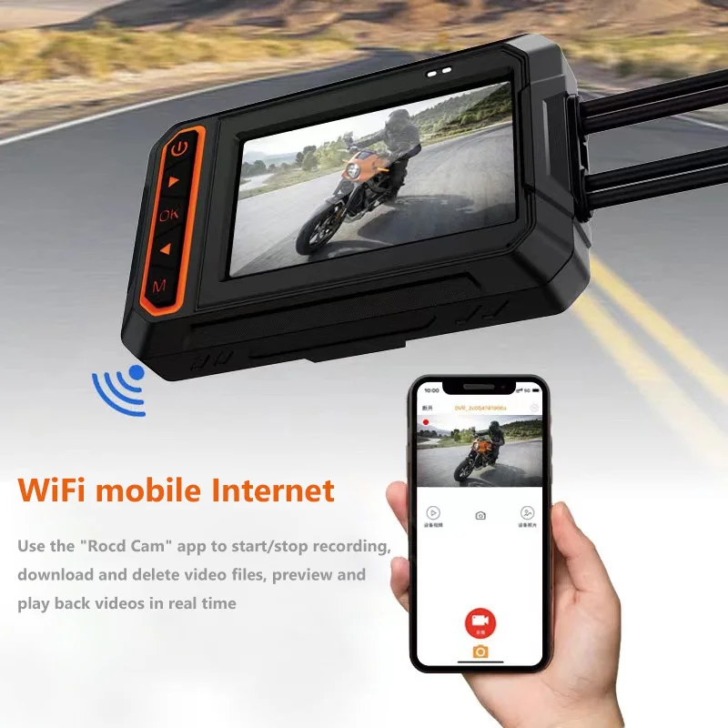 Dual Lens Dash Cam Parking Monitor HD 1080P Motorcycle Video Recorder Front Rear View Motorbike Video Camera G-Sensor IPS Screen