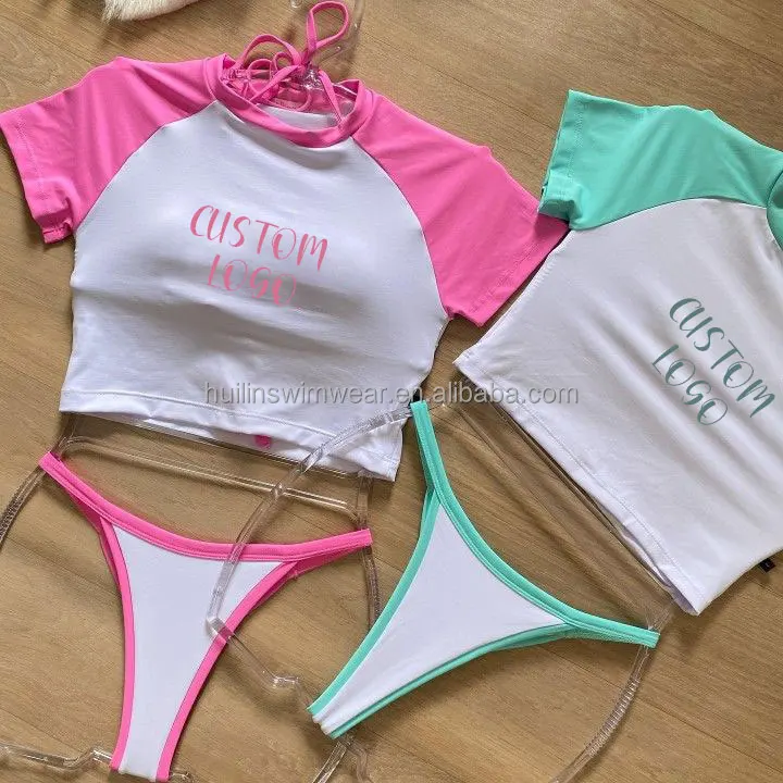 2023 New Product Strapping Mesh Fabric Swimsuit Transparent Bikini Two Piece Suits Set for Women