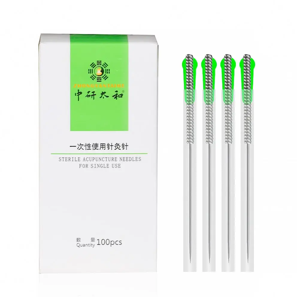 100 pieces/box Zhongyan Taihe Disposable Sterile Acupuncture Needles Beauty Massage Needle With Tube