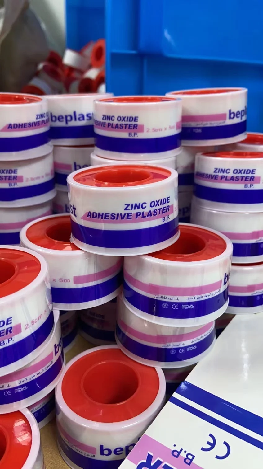 Zinc Oxide Plaster B.P In Plastic Cover Core 00A Adhesive Plaster Medicinal Tapes