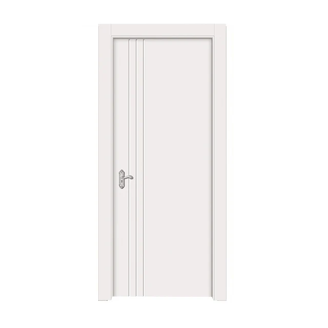 China professional water proof customized size interior white pvc wpc polymer room door for israel market with lock price