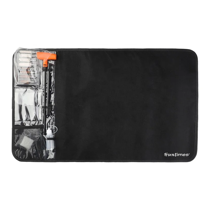 Gun Cleaning Kit Bag Waterproof Large Roll Padded Mat With Functional Pockets