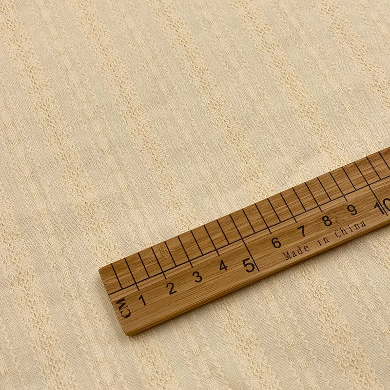 Solid color princess kids girls dress stripe lace leno style jacquard 100% cotton dobby fabric for clothing