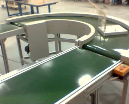 Industrial Food Grade Curve Incline PU PVC Belt Conveyor Machine