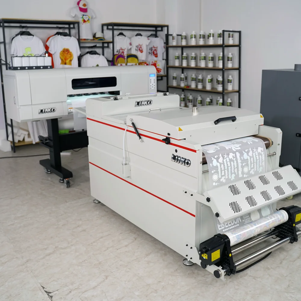 LINKO High Quality 24 Inch DTF Printer Machine New i3200 Dual T-Shirt & Pet Film Tinting 60cm Shaking Powder i3200 DTF Printer