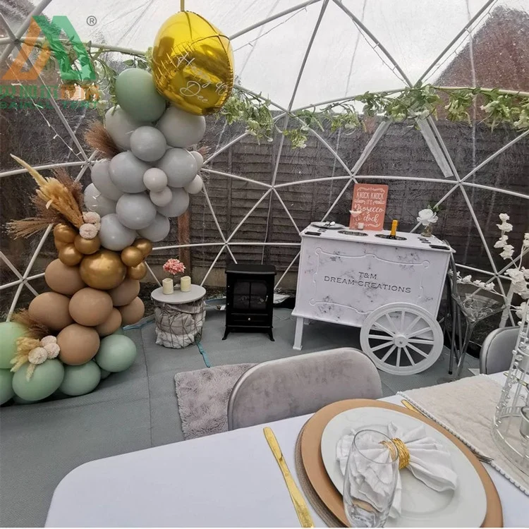 Outdoor Use Geodesic Plastic Dome House For Vacation Rental