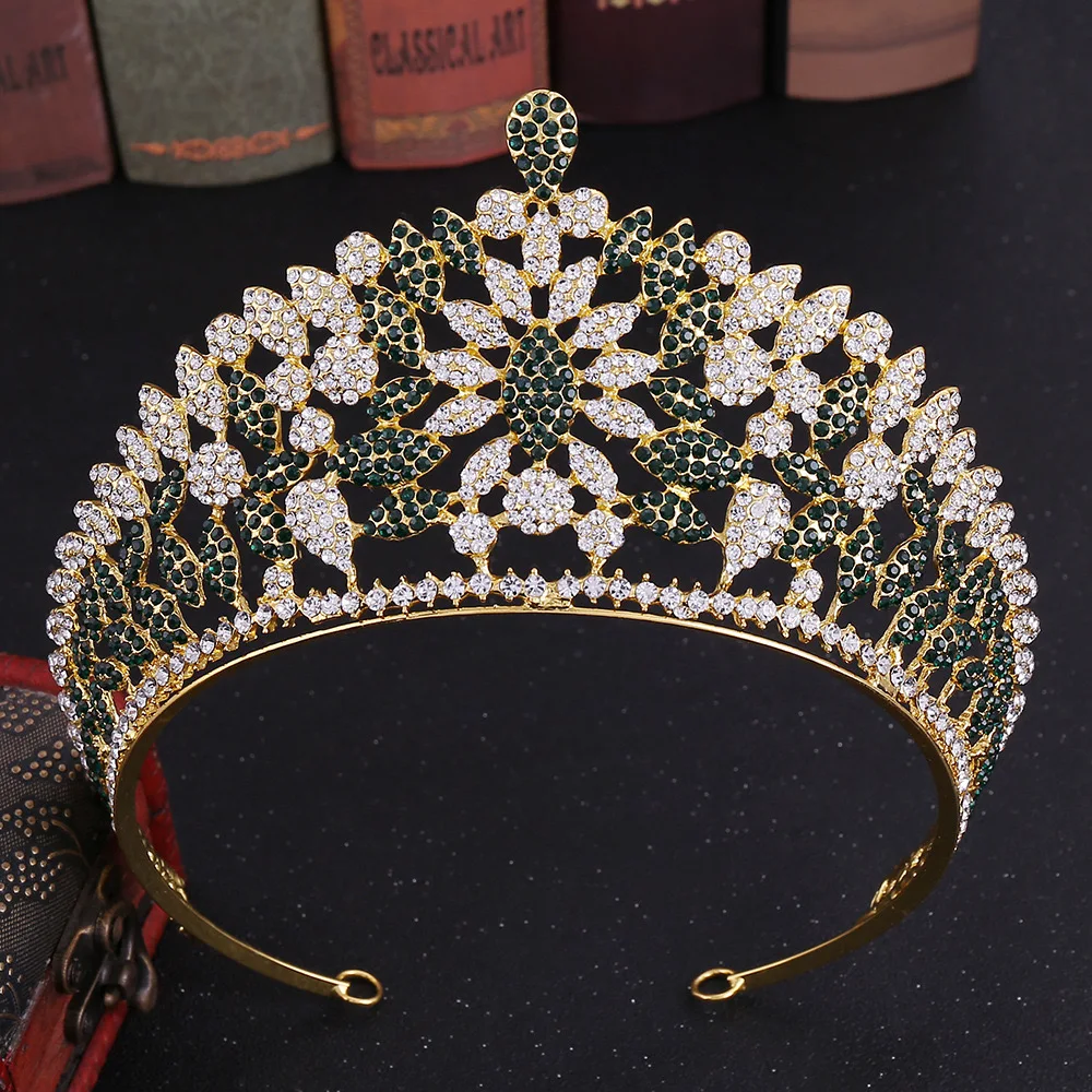 Silver Gold Bride Hair Wedding Headdresses Bridal Crystal Rhinestone Accessories Tiara Crowns Bride Tiara for Queen Girl