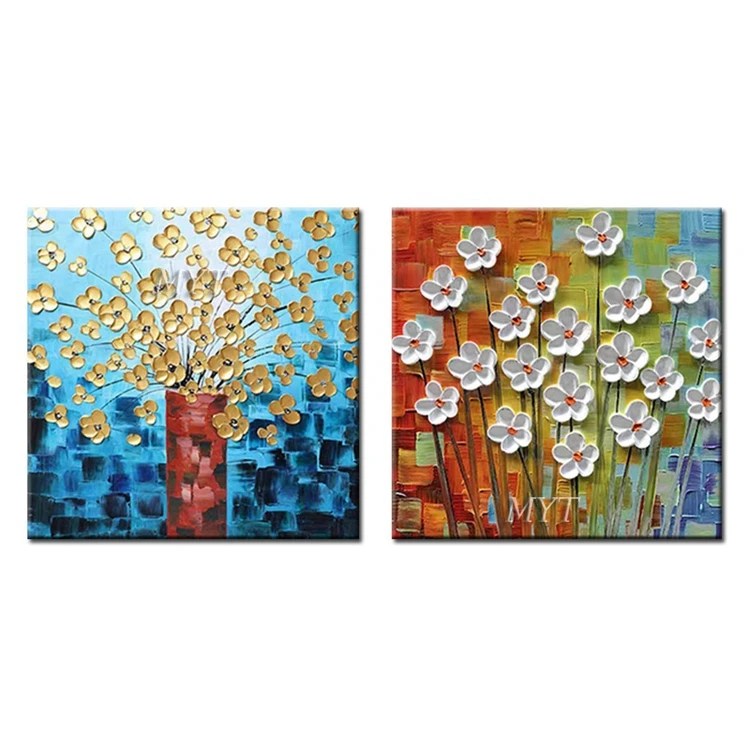 Ручная роспись картины на холсте комплекты масляными красками цветами настенные картины для гостиной