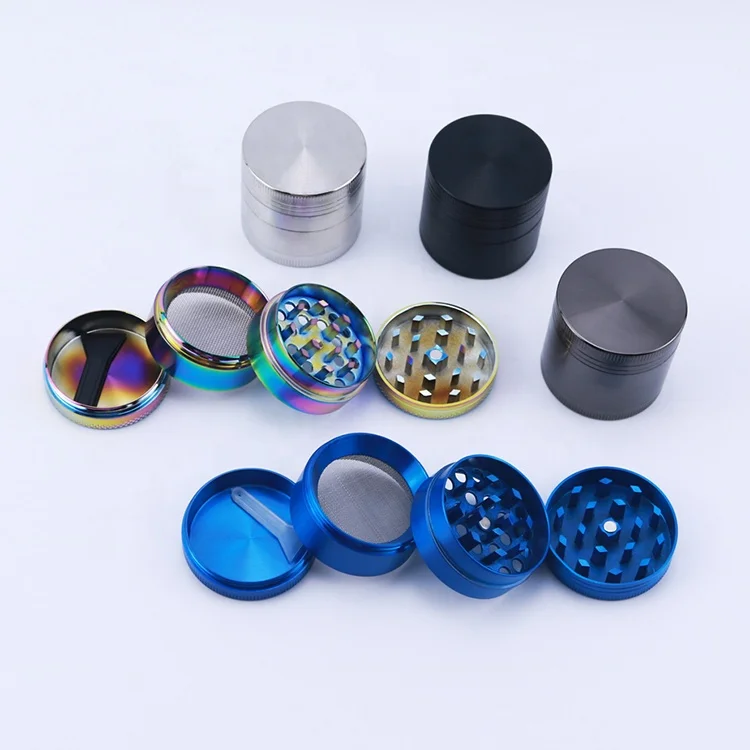 Bulk Wholesale Metal Herb Grinder 1.6in 2in 2.5in Zinc Grinding Machine Shredder Spice Crusher Herb Smoking Grinders