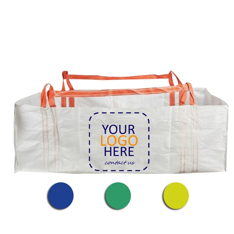 3 cubic yard 1000kg 1500kg Recycling industrial polypropylene skip dumpster construction waste skip bag for junk removal