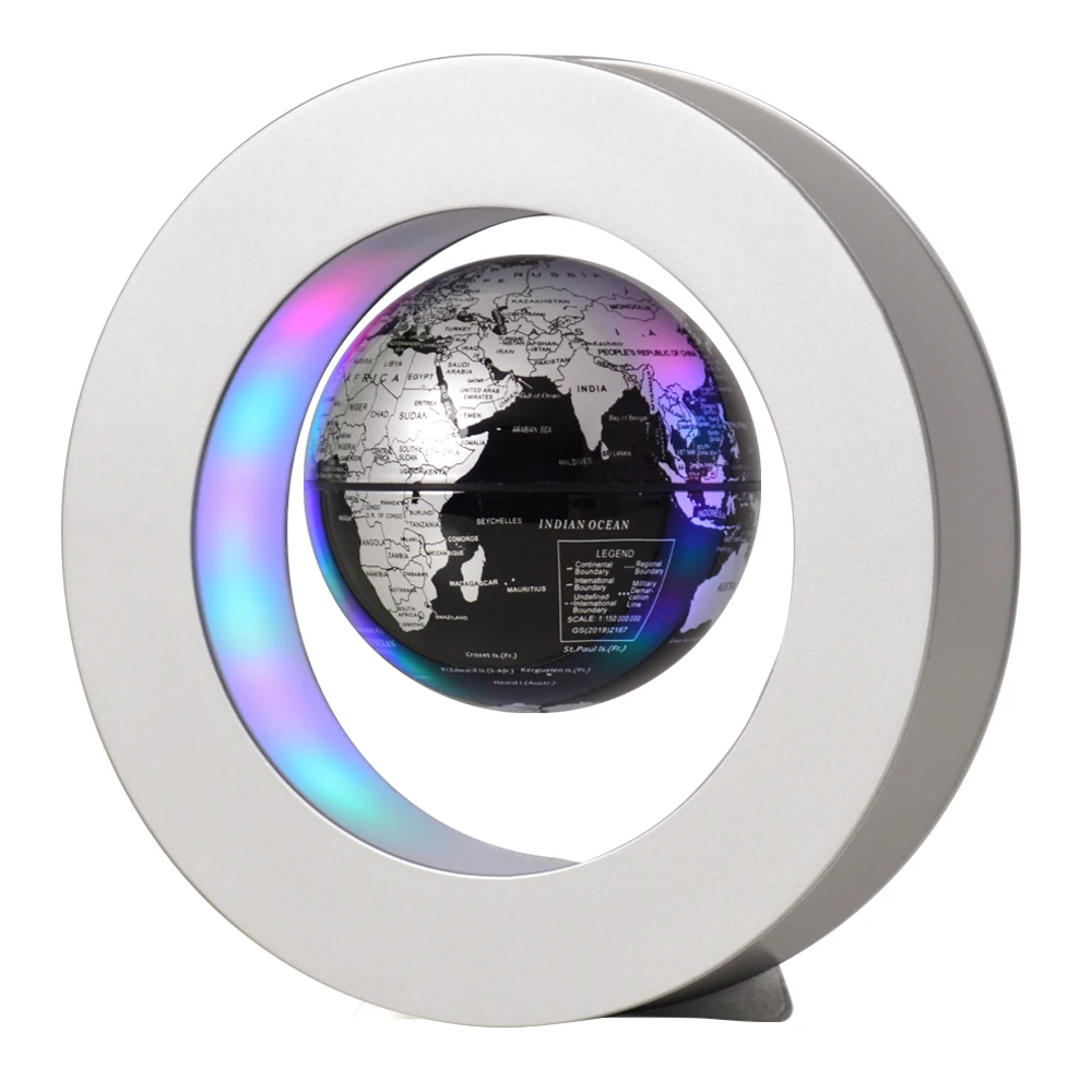 2023 Factory Novelty  Magnetic Levitation Floating Earth Globe with Colorful Led Light for Home Office Decoration