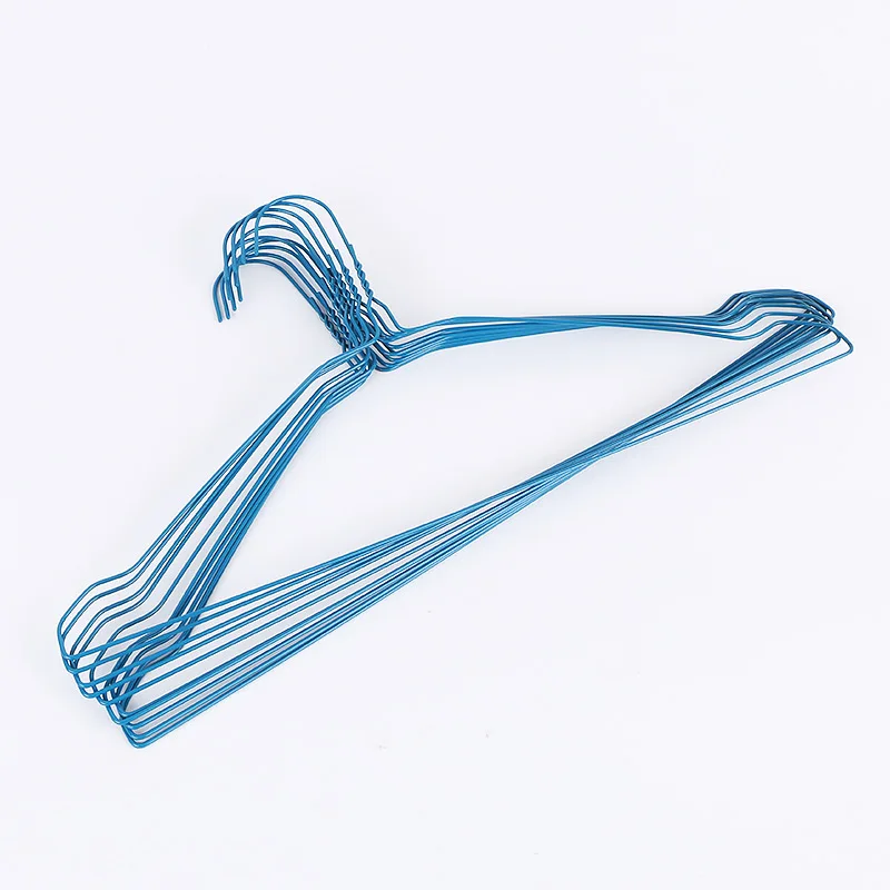 16' Laundry Wire Clothes Hanger Lightweight Dry Cleaner Hanger with blue white color