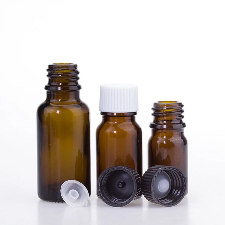 Amber Glass Bottles for Essential Oils 5ml to 100ml Sizes with Euro Orifice Dropper for Cosmetics