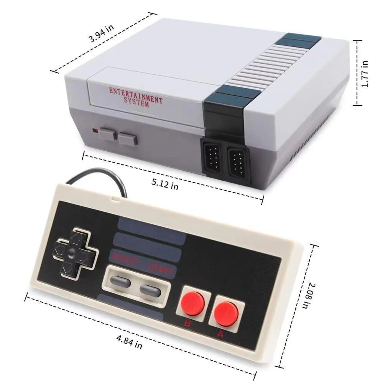 Classic Retro Game Console,Video Game System Build-in 620 Classic Games, AV Output and 2 Classic Game Controllers