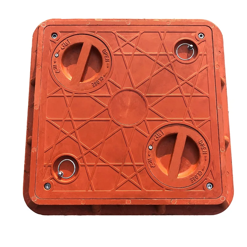 Manufacturer square composite resin manhole cover with two hole (62438402989)
