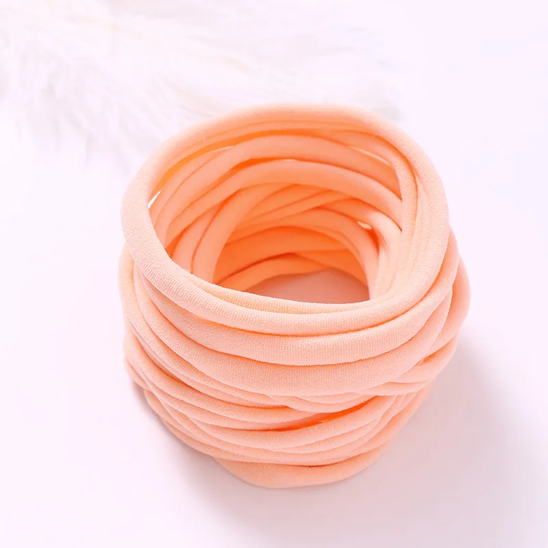 Baby Girls One Size Fits Bulk Wholesale Super Soft Stretchy DIY Nylon Nude Headbands Hairbands 2021 for DIY Craft