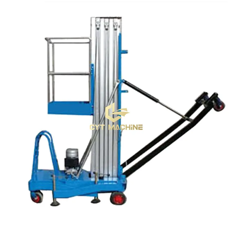 
Tiltable 10m 11m Single Mast Aerial Working Platform Lift Aluminum Lift 