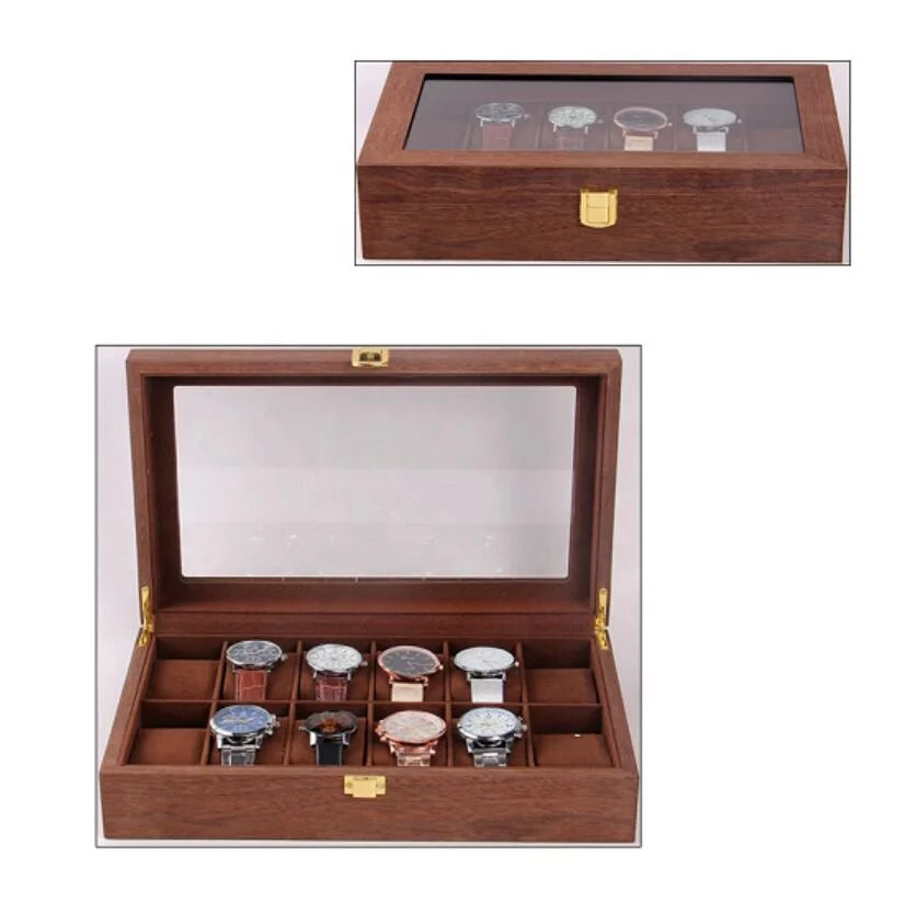Ready stock 12 slots carbon fiber leather watch case watch display box luxury watch storage box From Manufacturer Winxtan ,China