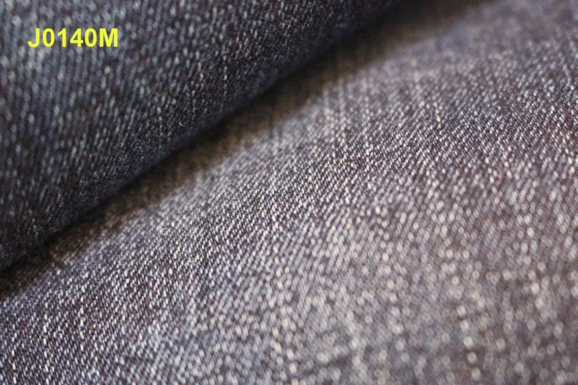 160cm width dark blue high power stretch slub denim fabrics for women jeans denim fabric